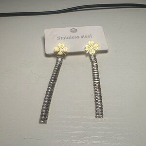 4 Leaf clover Stainless Steel Earrings